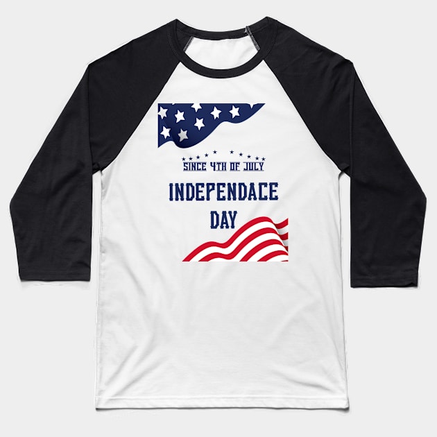 4th of july Baseball T-Shirt by DELLA73